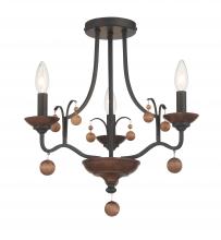  2662-723 - Colonial Charm - 3 Light Semi Flush