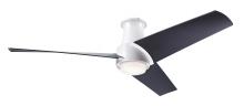  AMB-FM-MW-56-MB-870-WC - Ambit Flush DC Fan- Matte White Finish; 56" Matte Black Blades; 17W LED (Matte White Trim)