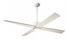  NOU-MWBS-56-WW-271-RC - Nouveau DC Fan; Matte White Finish w/ Brass; 56" Whitewash Blades; 17W LED; Remote Control