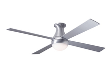  BAL-FM-BA-52-AL-652-002 - Ball Flush Fan; Brushed Aluminum Finish; 52" Aluminum Blades; 20W LED; Fan Speed and Light Contr