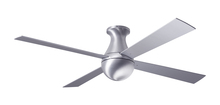  BAL-FM-BA-52-WH-NL-001 - Ball Flush Fan; Brushed Aluminum Finish; 52" White Blades; No Light; Fan Speed Control