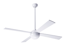  BAL-GW-52-WH-NL-001 - Ball Fan; Gloss White Finish; 52" White Blades; No Light; Fan Speed Control