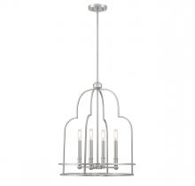  3-6612-4-SN - Diplomat 4-Light Pendant in Satin Nickel