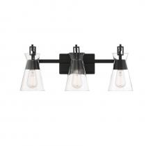  8-1830-3-BK - Lakewood 3-Light Bathroom Vanity Light in Matte Black