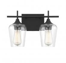  8-4030-2-BK - Octave 2-Light Bathroom Vanity Light in Black