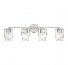  8-5606-4-SN - Ballas 4-Light Bathroom Vanity Light in Satin Nickel