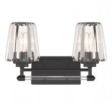  8-6001-2-BK - Garnet 2-Light Bathroom Vanity Light in Matte Black