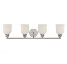  8-6836-4-SN - Melrose 4-Light Bathroom Vanity Light in Satin Nickel