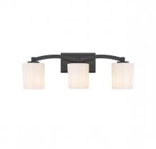  8-7710-3-BK - Whitney 3-Light Bathroom Vanity Light in Matte Black