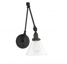  9-9131CP-1-89 - Drake 1-Light Adjustable Wall Sconce in Matte Black