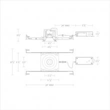  R3BRD-NCS-WT - Ocular 3.0 5CCT Round Donwlight Trim and Remodel Housing with New Construction Frame-In Kit and Dr