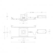  R3BSA-FCS-WT - Ocular 3.0 5CCT Square Adjustable Trim and Remodel Housing with New Construction Frame-In Kit and