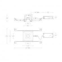  R3BSD-NCS-WT - Ocular 3.0 5CCT Square Donwlight Trim and Remodel Housing with New Construction Frame-In Kit and D