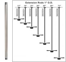  360004OBB - Fan Down Rod 48 Inch