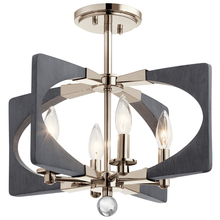  44363DWG - Alscar™ 4 Light Semi Flush Driftwood Grey