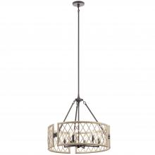  52077WWW - Oana™ 6 Light Chandelier White Washed Wood