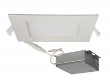  S11612 - 12 watt LED Direct Wire Downlight; Edge-lit; 6 inch; 3000K; 120 volt; Dimmable; Square; Remote