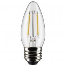  S21282 - 3 Watt B11 LED; Clear; Medium base; 90 CRI; 2700K; 120 Volt