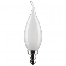  S21303 - 4 Watt CA10 LED; Frost; Candelabra base; 90 CRI; 5000K; 120 Volt