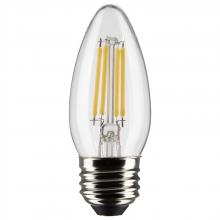  S21879 - 4 Watt B11 LED; Clear; Medium Base; 5000K; 120 Volt; 2-Pack