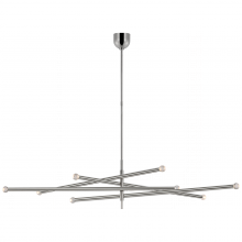  KW 5595PN-CG - Rousseau Oversized Eight Light Articulating Chandelier