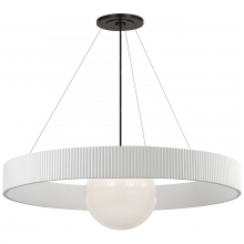  WS 5001BZ/WHT-WG - Arena 42" Ring and Globe Chandelier