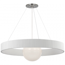  WS 5001PN/WHT-WG - Arena 42" Ring and Globe Chandelier