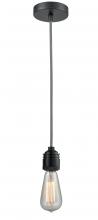  100BK-10BW-2BK - Winchester - 1 Light - 2 inch - Matte Black - Cord hung - Mini Pendant