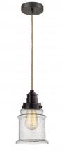  100OB-10RE-2H-OB-G184 - Winchester - 1 Light - 8 inch - Oil Rubbed Bronze - Cord hung - Mini Pendant