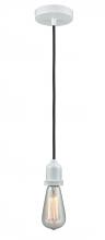  100W-10BK-0W - Whitney - 1 Light - 2 inch - White - Cord hung - Mini Pendant