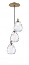  113B-3P-AB-G372 - Waverly - 3 Light - 15 inch - Antique Brass - Cord Hung - Multi Pendant