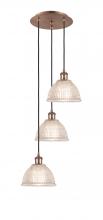  113B-3P-AC-G422 - Arietta - 3 Light - 15 inch - Antique Copper - Cord Hung - Multi Pendant