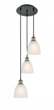  113B-3P-BAB-G381 - Castile - 3 Light - 13 inch - Black Antique Brass - Cord Hung - Multi Pendant