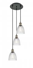  113B-3P-BAB-G382 - Castile - 3 Light - 13 inch - Black Antique Brass - Cord Hung - Multi Pendant