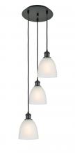  113B-3P-BK-G381 - Castile - 3 Light - 13 inch - Matte Black - Cord Hung - Multi Pendant