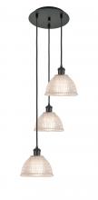  113B-3P-BK-G422 - Arietta - 3 Light - 15 inch - Matte Black - Cord Hung - Multi Pendant