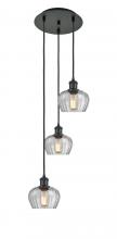 Innovations Lighting 113B-3P-BK-G92 - Fenton - 3 Light - 13 inch - Matte Black - Cord Hung - Multi Pendant