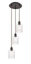  113B-3P-OB-G342 - Hadley - 3 Light - 11 inch - Oil Rubbed Bronze - Cord Hung - Multi Pendant