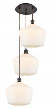  113B-3P-OB-G651-12 - Cindyrella - 3 Light - 19 inch - Oil Rubbed Bronze - Cord Hung - Multi Pendant