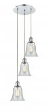  113B-3P-PC-G2812 - Hanover - 3 Light - 13 inch - Polished Chrome - Cord Hung - Multi Pendant