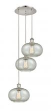  113B-3P-PN-G249 - Gorham - 3 Light - 16 inch - Polished Nickel - Cord Hung - Multi Pendant