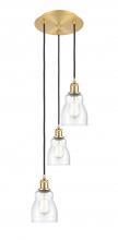  113B-3P-SG-G394 - Ellery - 3 Light - 12 inch - Satin Gold - Cord Hung - Multi Pendant