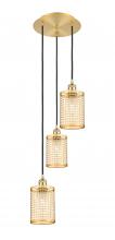  113B-3P-SG-M18-SG - Nestbrook - 3 Light - 11 inch - Satin Gold - Cord hung - Multi Pendant