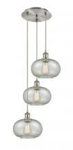  113B-3P-SN-G249 - Gorham - 3 Light - 16 inch - Brushed Satin Nickel - Cord Hung - Multi Pendant