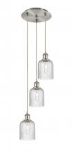  113B-3P-SN-G559-5SDY - Bridal Veil - 3 Light - 12 inch - Brushed Satin Nickel - Cord Hung - Multi Pendant