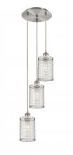  113B-3P-SN-M18-SN - Nestbrook - 3 Light - 11 inch - Brushed Satin Nickel - Cord hung - Multi Pendant