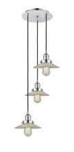  113F-3P-PC-G2 - Halophane - 3 Light - 16 inch - Polished Chrome - Cord hung - Multi Pendant