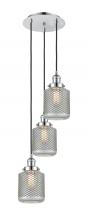  113F-3P-PC-G262 - Stanton - 3 Light - 13 inch - Polished Chrome - Cord hung - Multi Pendant