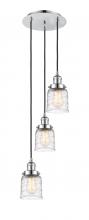  113F-3P-PC-G513 - Bell - 3 Light - 12 inch - Polished Chrome - Cord hung - Multi Pendant