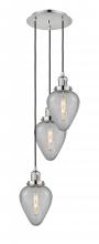  113F-3P-PN-G165 - Geneseo - 3 Light - 13 inch - Polished Nickel - Cord hung - Multi Pendant